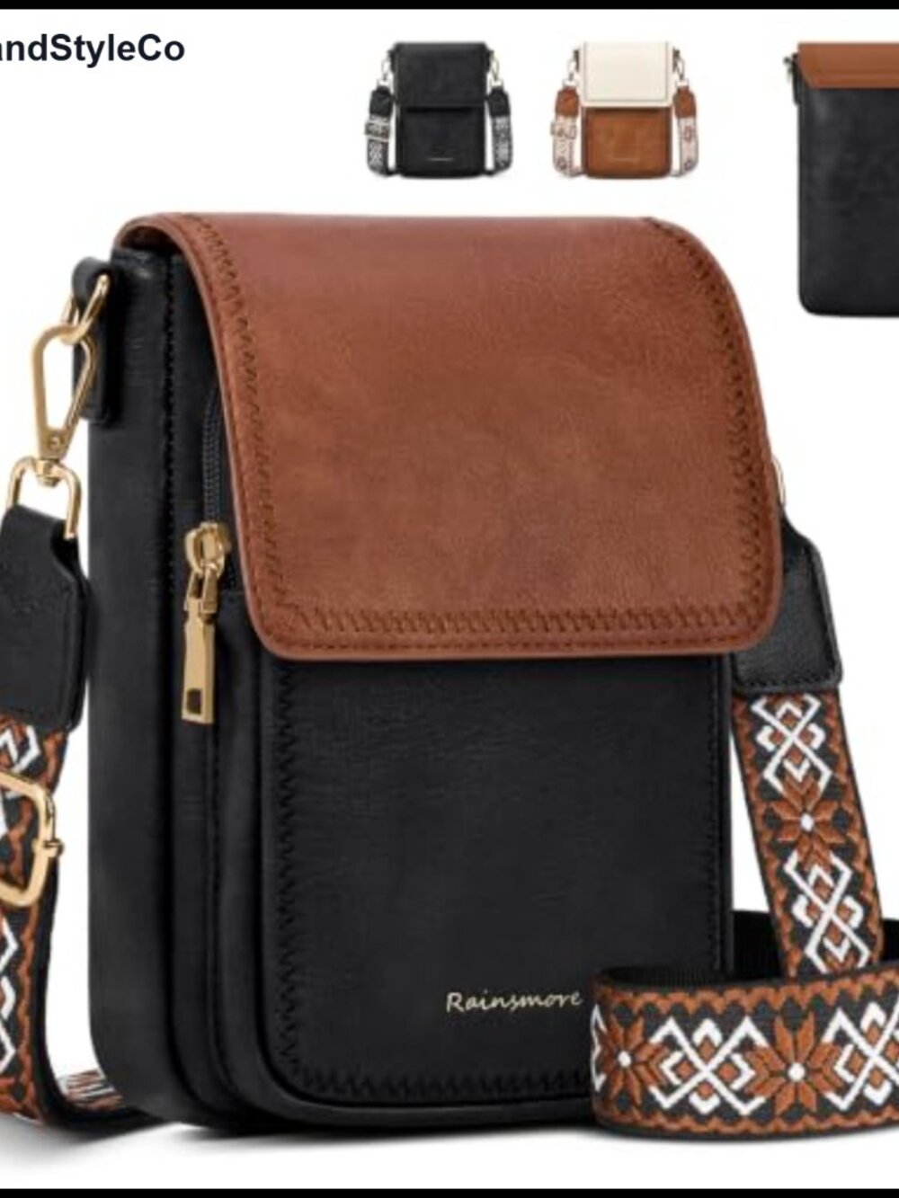 Women's Small Crossbody Bag RFID Cell Phone Purse Faux Leather